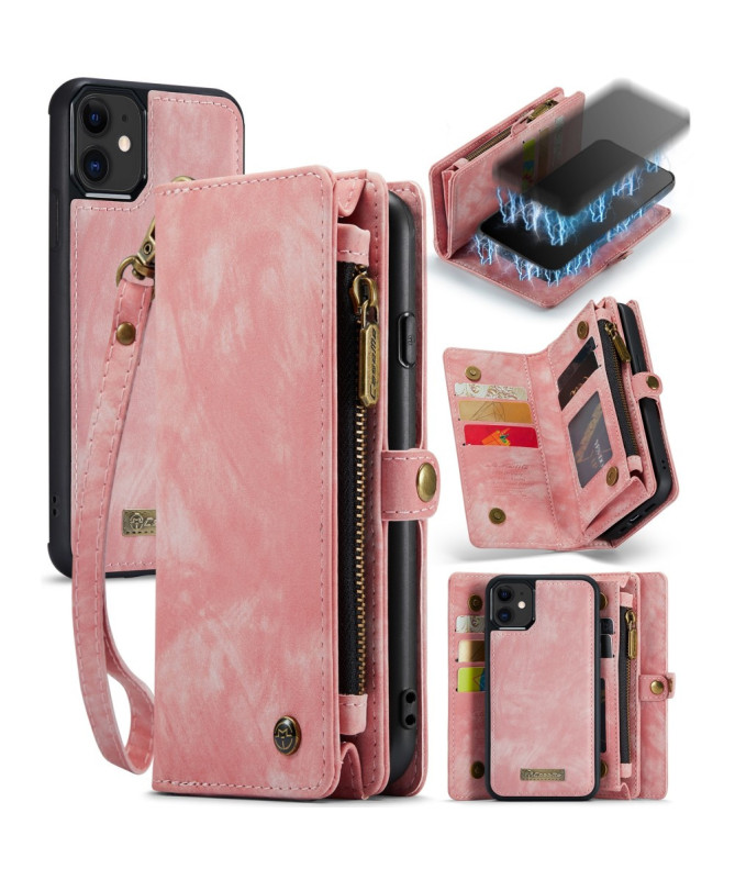 Housse portefeuille et coque magnétique pour iPhone 11