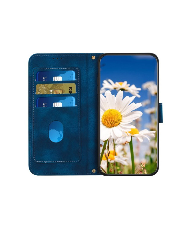 Housse Sony Xperia 10 VI avec Porte-Cartes Motif Floral Sombre