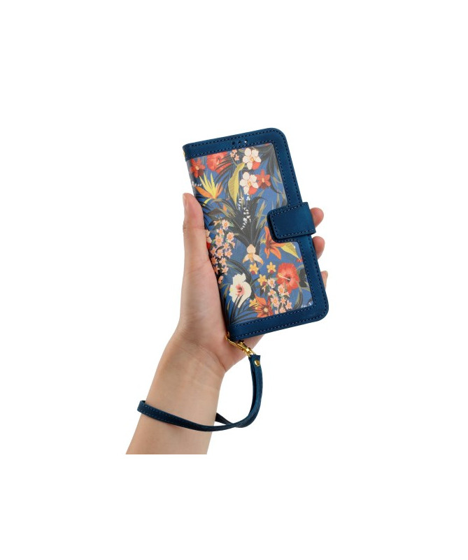 Housse Sony Xperia 10 VI avec Porte-Cartes Motif Floral Sombre