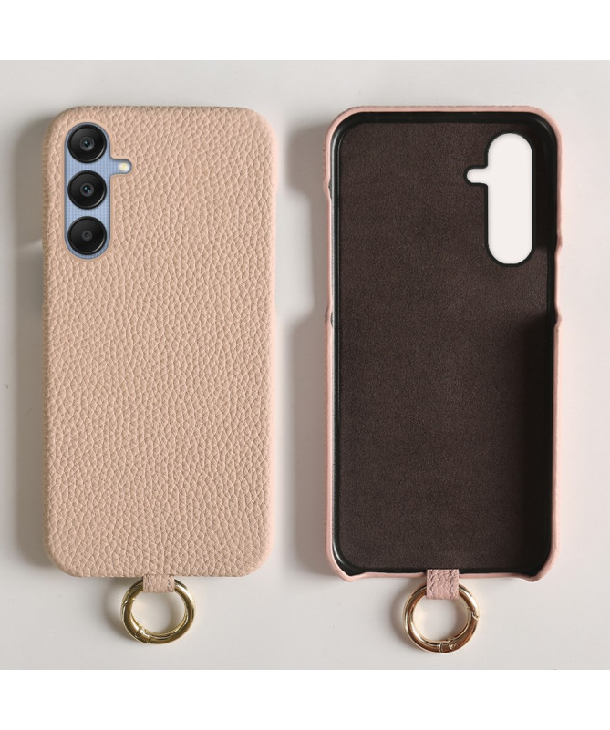 Coque Samsung Galaxy A25 5G en cuir véritable avec cordon