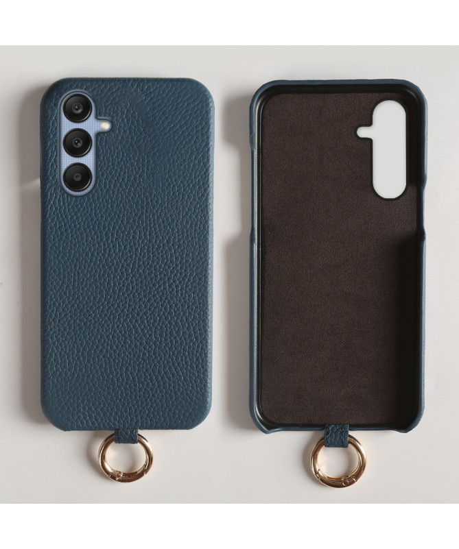 Coque Samsung Galaxy A25 5G en cuir véritable avec cordon