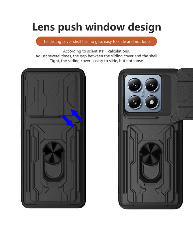 FORTEX - Coque Xiaomi 14T Pro protection caméra et support rotatif