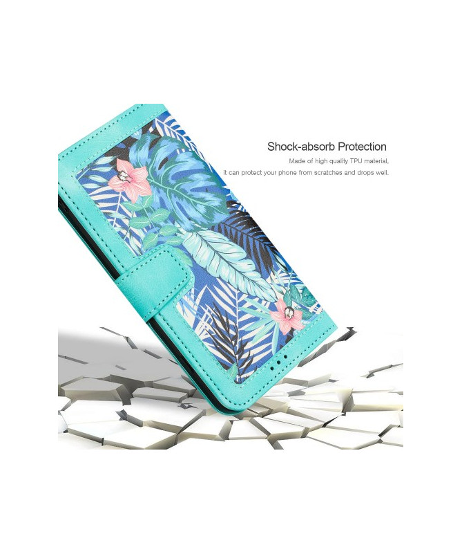 Housse Sony Xperia 10 VI Turquoise avec Design Tropical