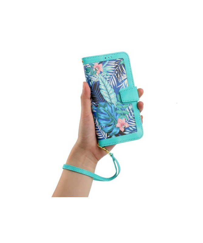 Housse Sony Xperia 10 VI Turquoise avec Design Tropical