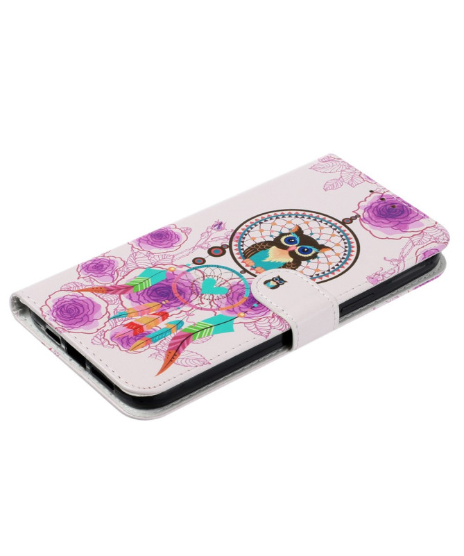 Housse Xiaomi 14T Pro hibou et capteur de rêves colorés