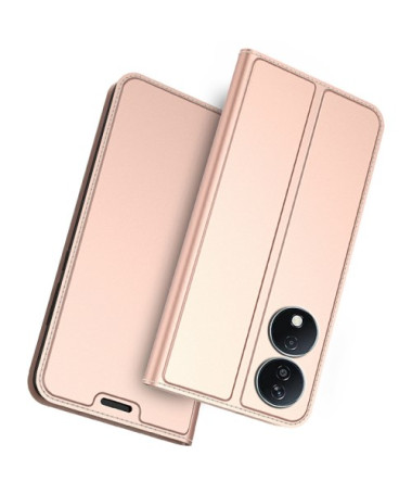 Housse Honor X7b 4G / 90 Smart Multifonctionnelle avec Porte-Carte - Or Rose