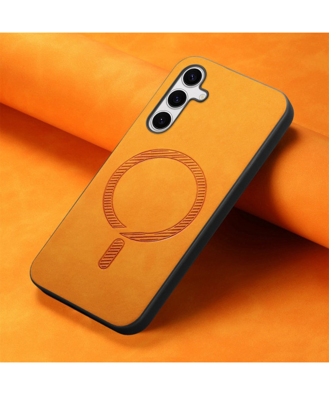 Coque Samsung Galaxy S24 FE Effet Cuir Compatible MagSafe