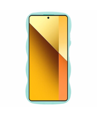 Coque Xiaomi Redmi Note 13 Pro 5G / Poco X6 5G avec Bords Ondulés Cyan - photo 29
