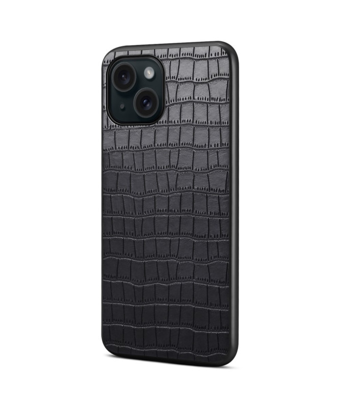 Coque iPhone 15 Effet Peau Crocodile