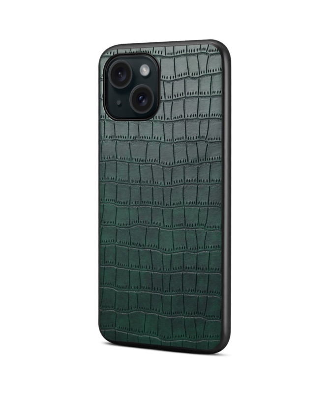 Coque iPhone 15 Effet Peau Crocodile