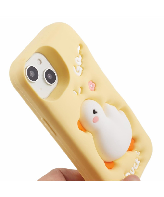 Coque Silicone Canard 3D pour iPhone 15