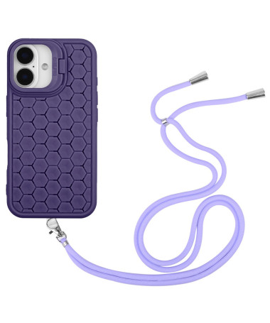 Coque iPhone 16 MagSafe, Support Intégré et Cordon Violet - photo 7
