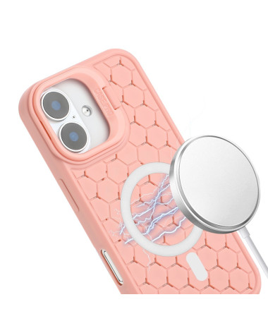 Coque iPhone 16 MagSafe, Support Intégré et Cordon Rose - photo 27