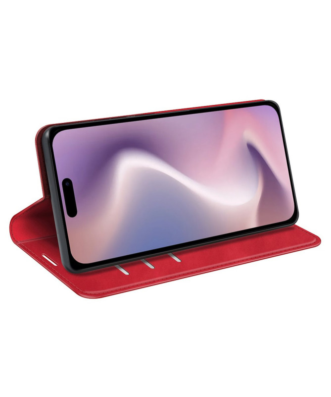 Étui iPhone 16 Pro Max simili cuir fonction stand