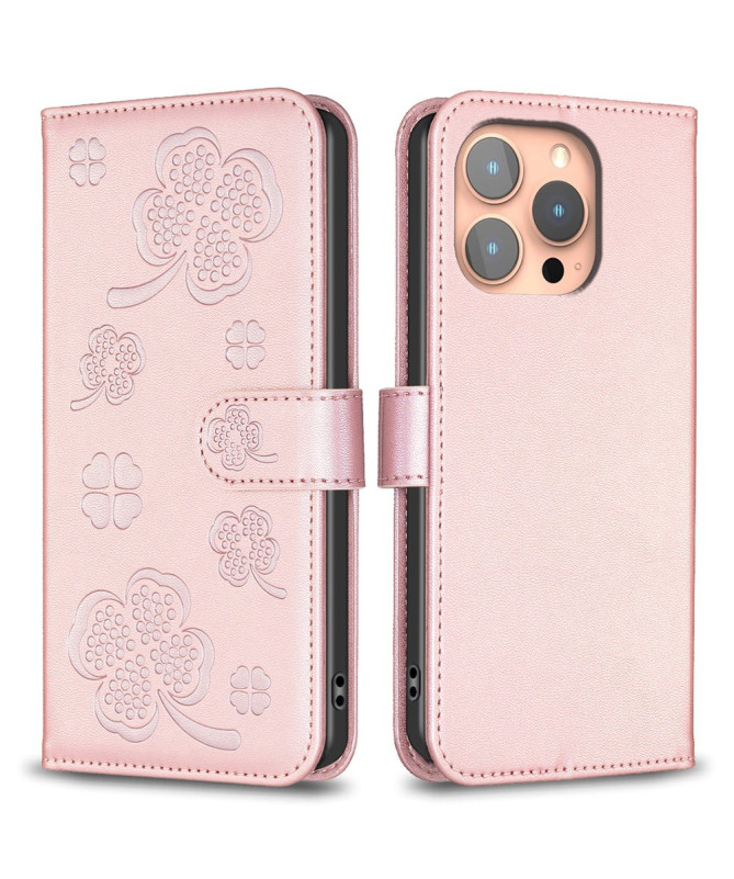 Étui iPhone 16 Pro Max avec Motif Trèfle