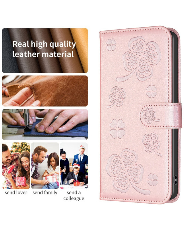 Étui iPhone 16 Pro Max avec Motif Trèfle