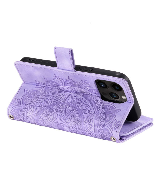 Housse iPhone 16 Pro Max Mandala Porte-Cartes