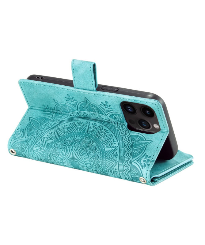 Housse iPhone 16 Pro Max Mandala Porte-Cartes