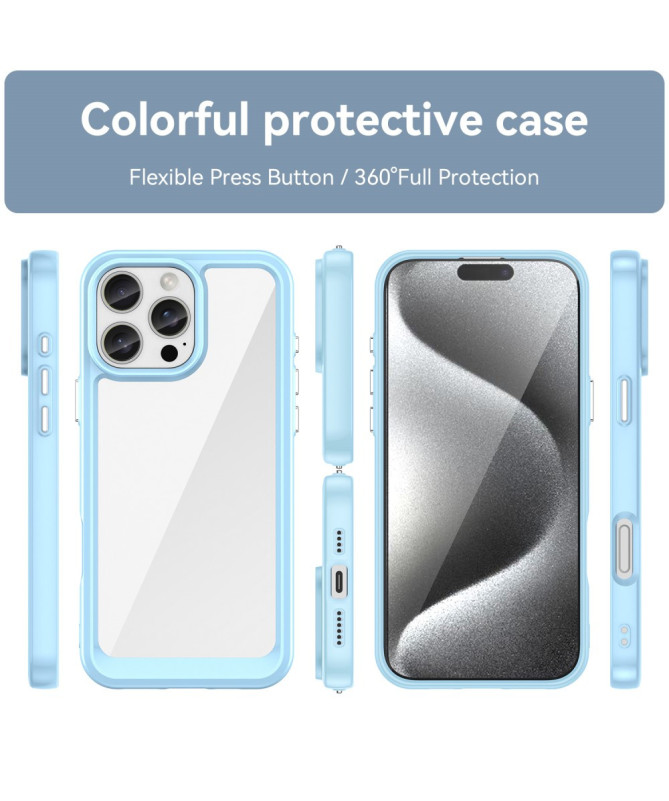 iPhone 16 Pro Max - Coque Transparente Contour Couleuré