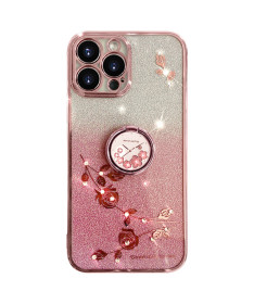 Coque iPhone 16 Pro Max Glamour Glitz avec Anneau