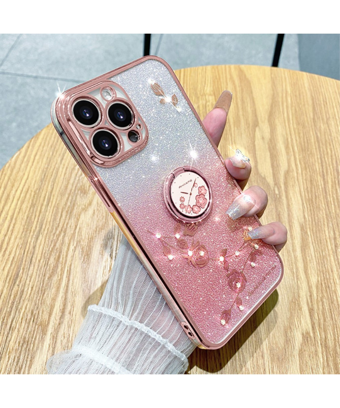 Coque iPhone 16 Pro Max Glamour Glitz avec Anneau