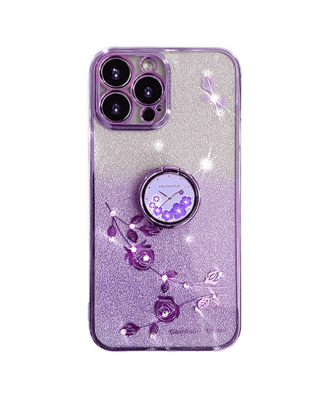 Coque iPhone 16 Pro Max Glamour Glitz avec Anneau