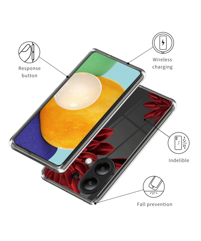 Coque Xiaomi Redmi Note 13 4G Pétales Rouges