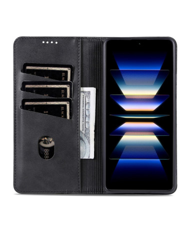 Flip cover Xiaomi Redmi Note 13 4G porte-cartes AZNS simili cuir