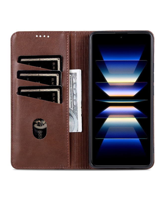 Flip cover Xiaomi Redmi Note 13 4G porte-cartes AZNS simili cuir