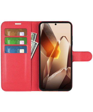 Étui OnePlus 13 style cuir porte cartes Rouge - photo 14