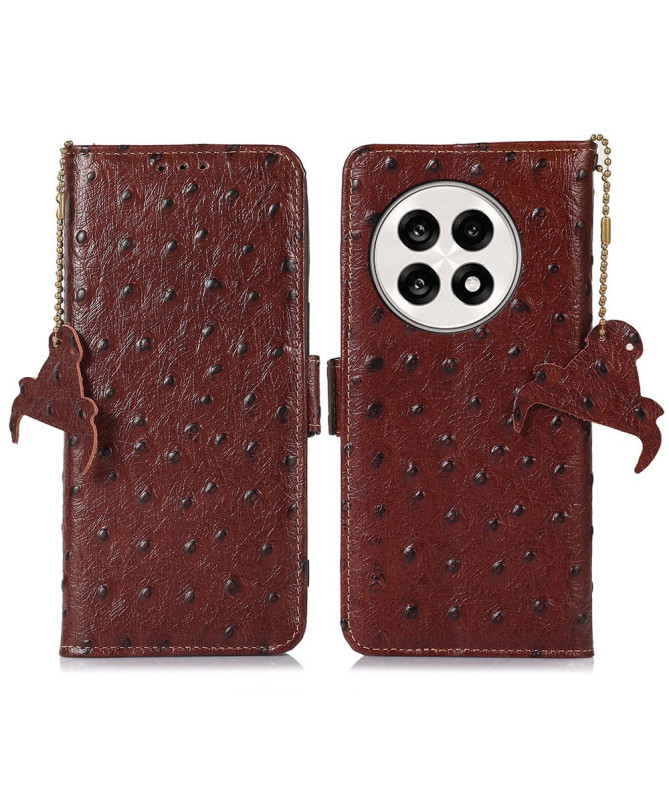 Housse OnePlus 13R Cuir Effet Peau d'Autruche