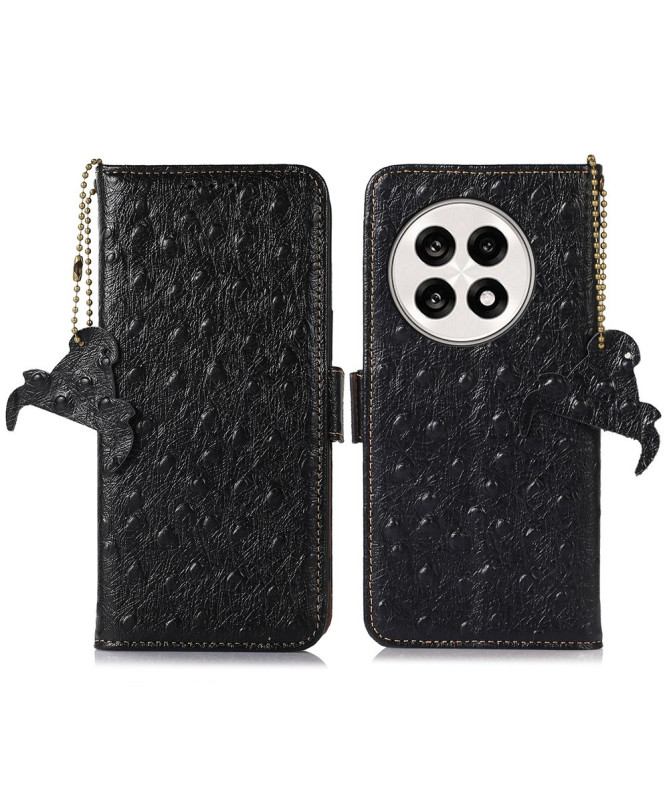 Housse OnePlus 13R Cuir Effet Peau d'Autruche