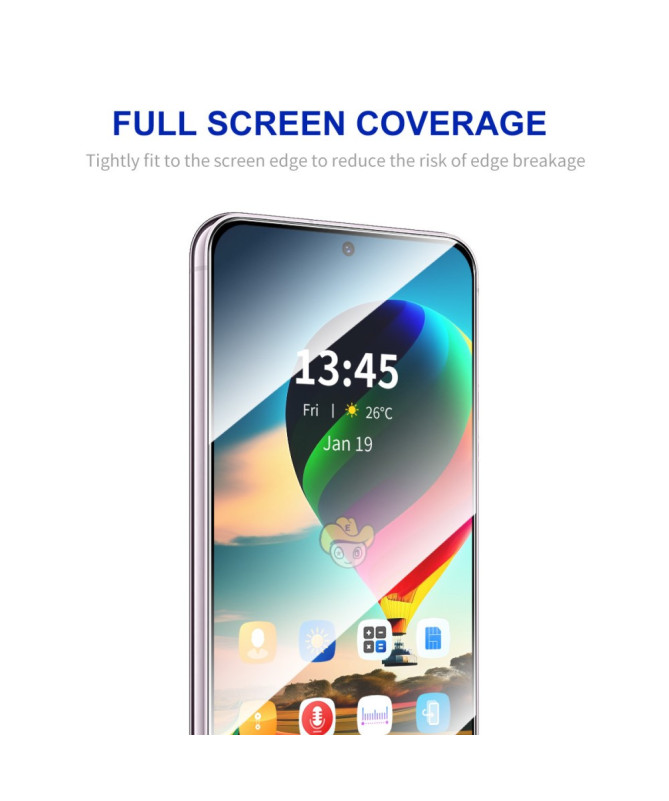 Protections d'écran Poco M7 Pro 5G en verre trempé Full Size (2 pièces