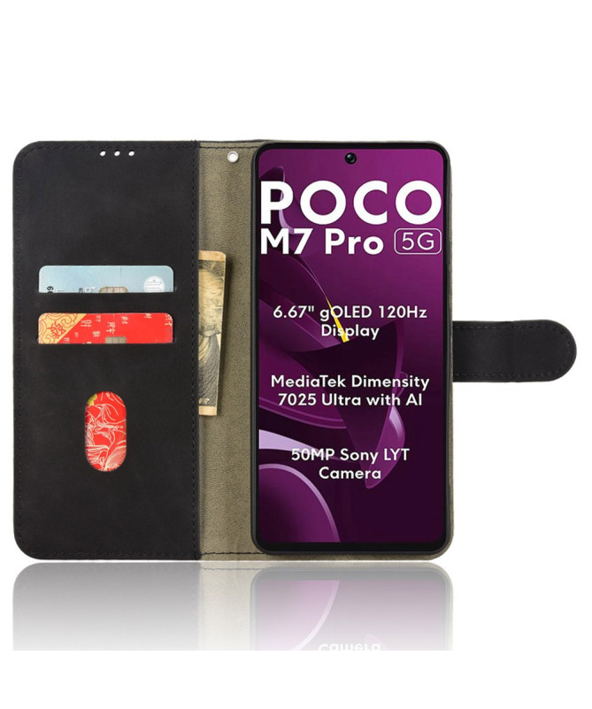 CLASSICO - Étui Poco M7 Pro 5G Portefeuille Soft touch Noir - photo 2