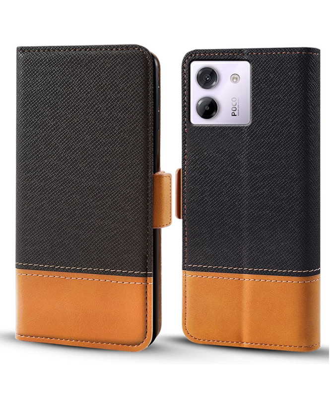 Housse Poco M7 Pro 5G Bicolore Simili Cuir