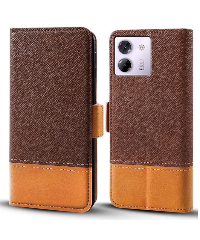 Housse Poco M7 Pro 5G Bicolore Simili Cuir