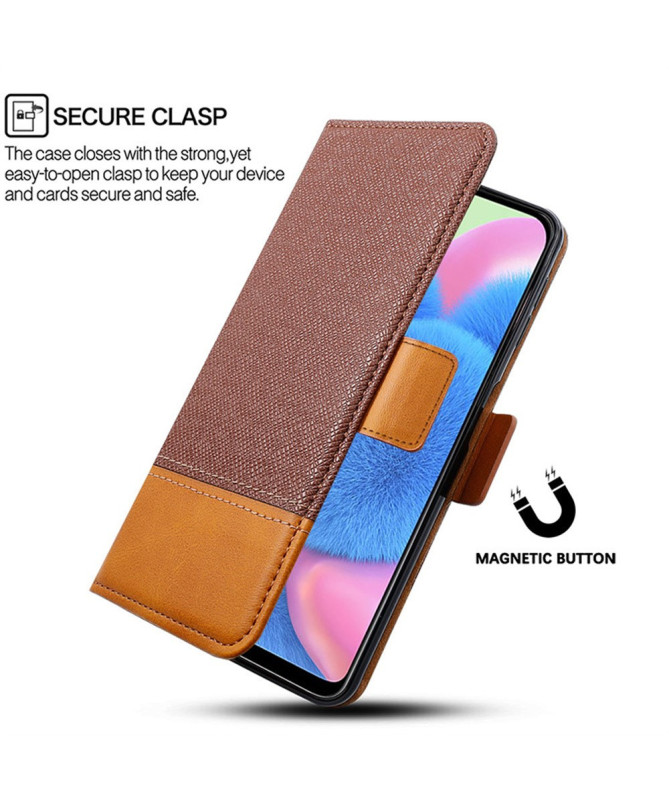 Housse Poco M7 Pro 5G Bicolore Simili Cuir