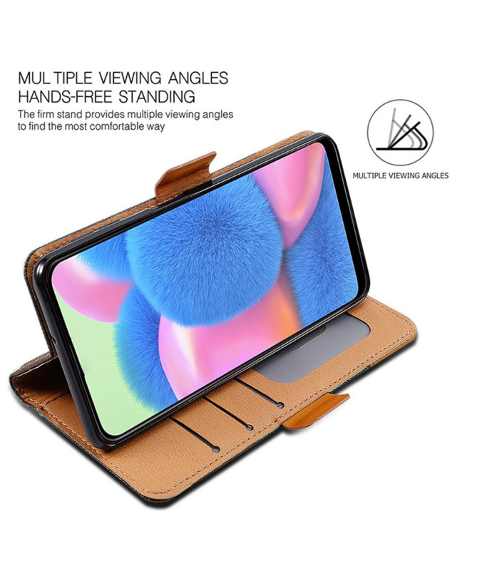 Housse Poco M7 Pro 5G Bicolore Simili Cuir