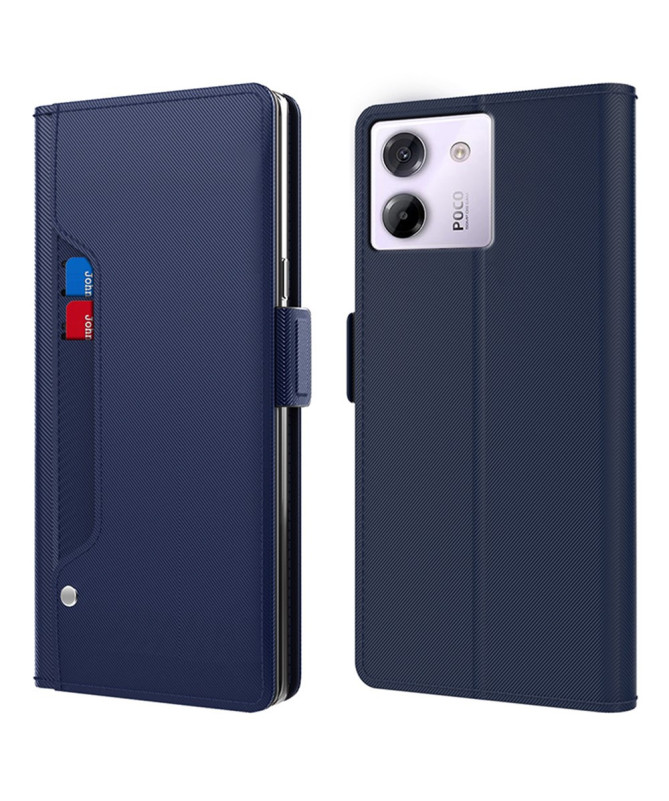 Housse Poco M7 Pro 5G premium porte cartes avec miroir