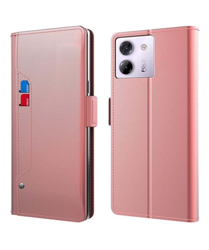 Housse Poco M7 Pro 5G premium porte cartes avec miroir