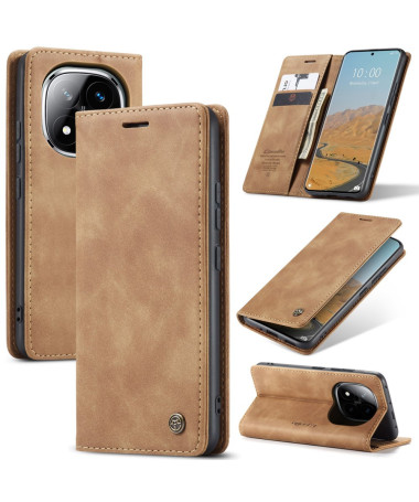 Housse Xiaomi Redmi Note 14 Pro 5G / Poco X7 Golias imitation cuir Marron Clair - photo 2
