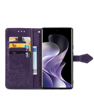 Housse Xiaomi Redmi Note 14 Pro 5G / Poco X7 Mandala Rétro Violet - photo 10