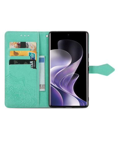 Housse Xiaomi Redmi Note 14 Pro 5G / Poco X7 Mandala Rétro Vert - photo 19