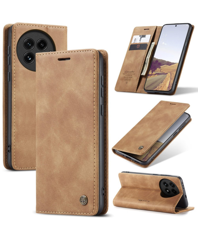 Housse OnePlus 13 Golias imitation cuir Marron Clair