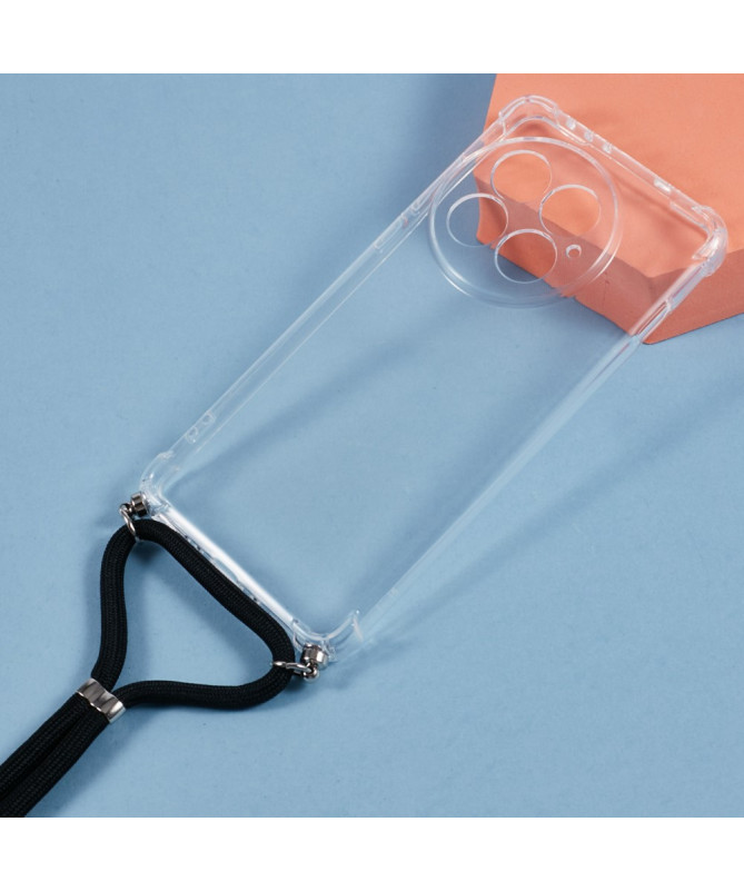 Cléos - Coque OnePlus 13 transparente avec cordon