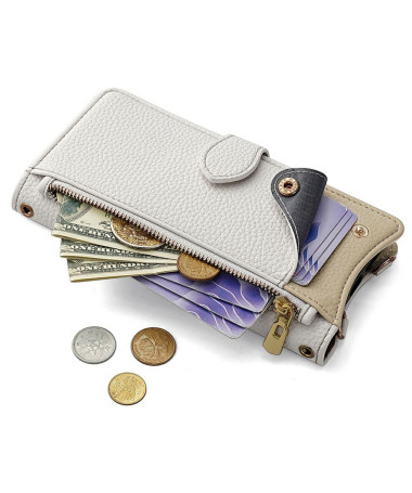 Étui Portefeuille OnePlus 13 avec Bandoulière - Protection Complète Blanc - photo 47