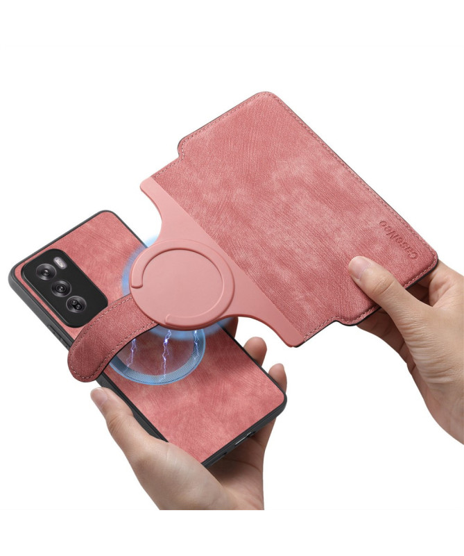 Étui Portefeuille avec coque détachable pour Oppo Reno 12 5G