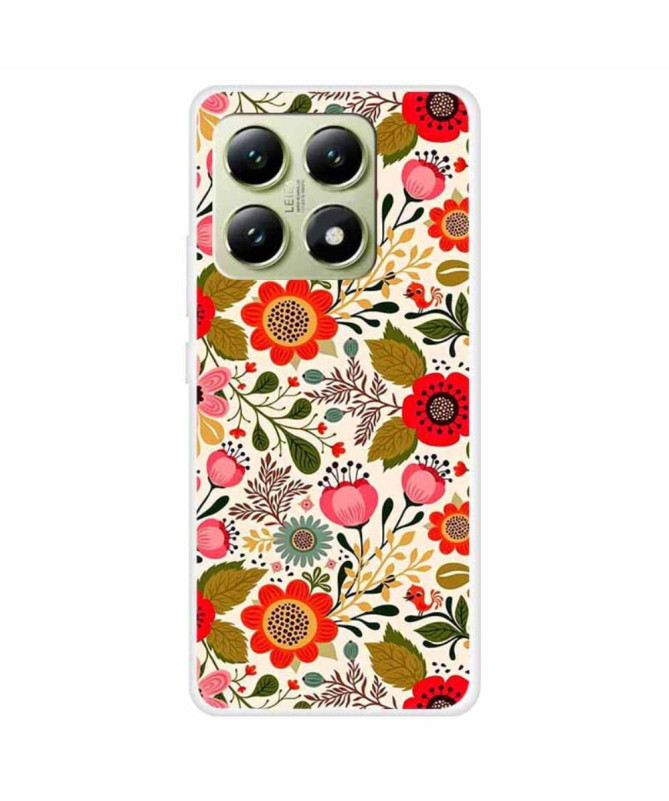 Coque Xiaomi 14T Fleurs Colorées
