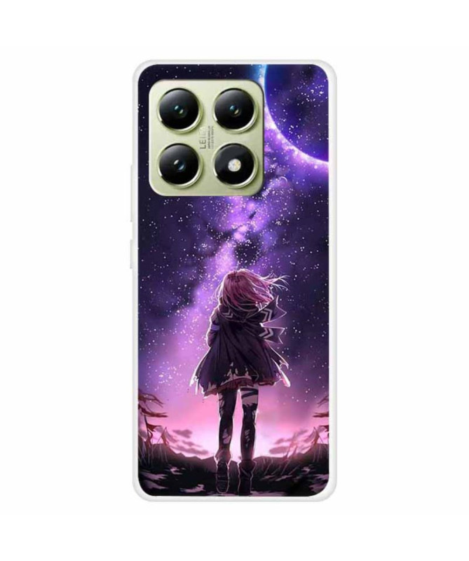 Coque Xiaomi 14T Illustration fille pleine lune