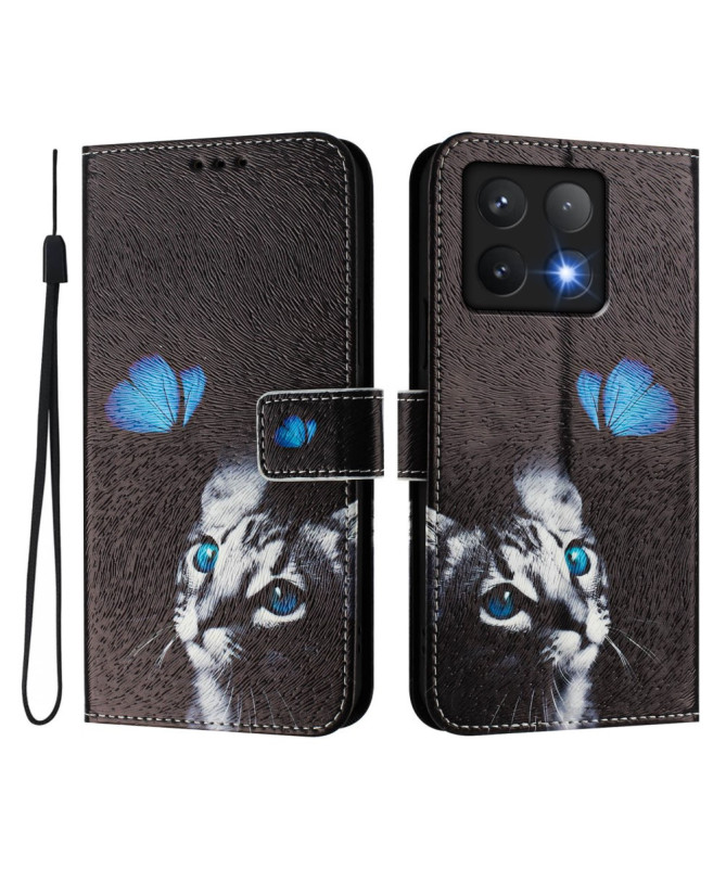Housse Xiaomi 14T Chat et Papillon
